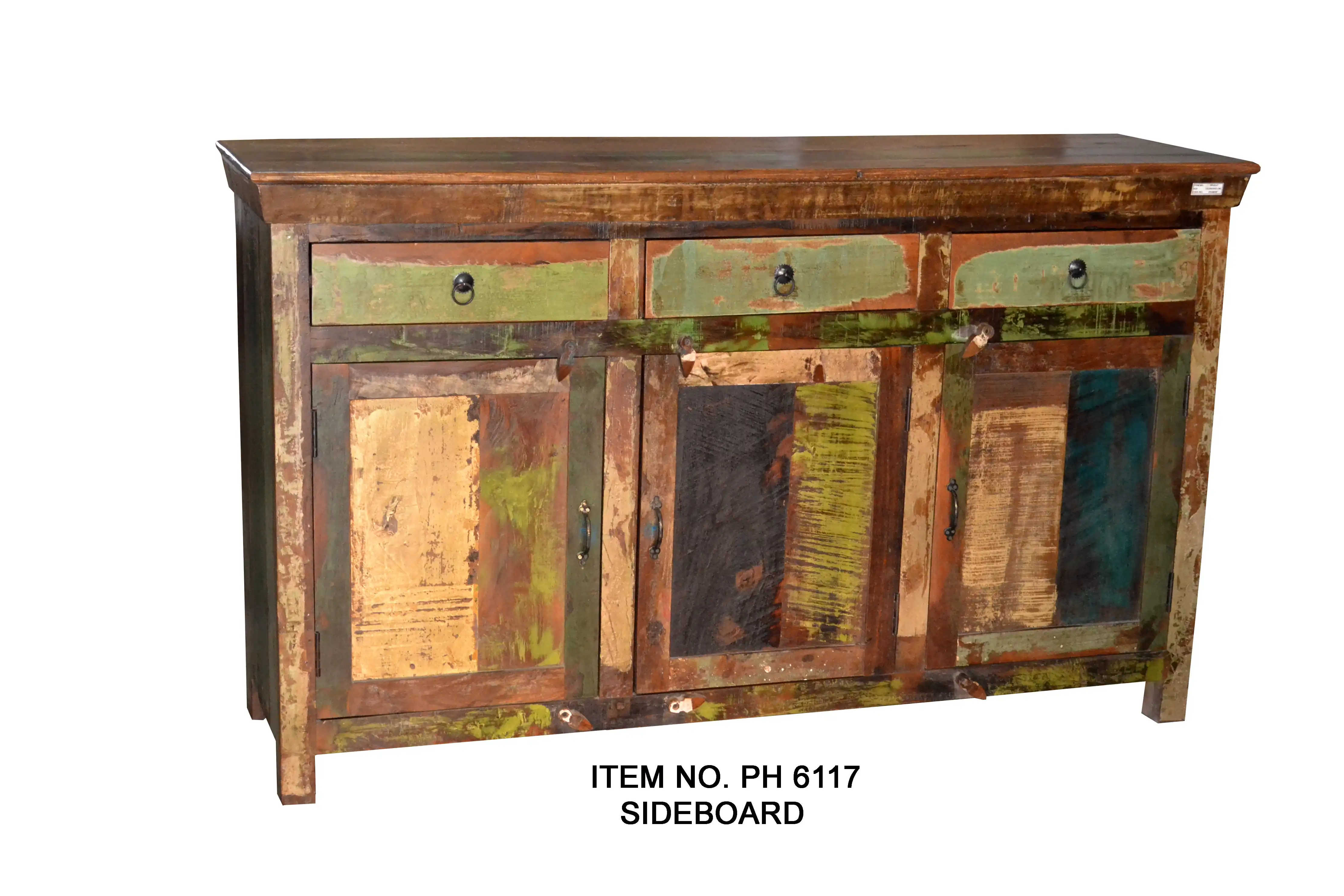 Reclaimed Wood Sideboard with 3 Drawers & 3 Doors - popular handicrafts